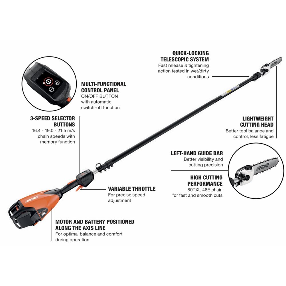 ECHO DPPT-2600LW Telescopic Power Pruner (Shell Only) - Image 2